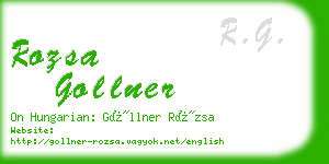 rozsa gollner business card